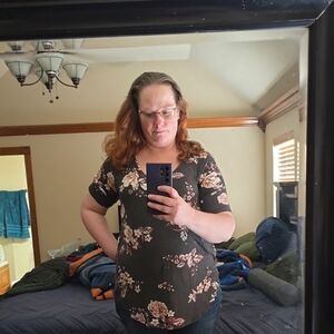 Maurices Dark Floral Short Sleeve Tee